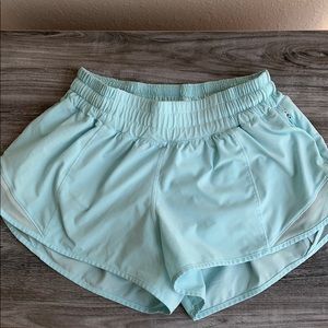 Lululemon hotty hot shorts light blue